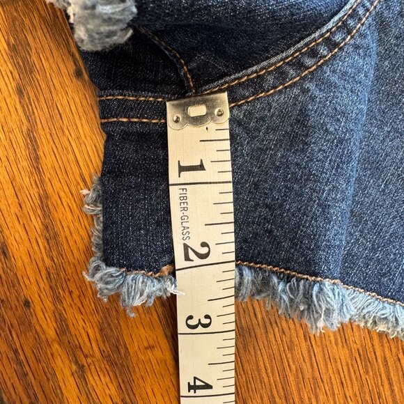Wild Fable Womens Shorts 6 High Rise Denim Frayed Hem Medium Wash - Picture 6 of 7